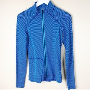 Lole Striped UPF Full Zip‎ Jacket Blue